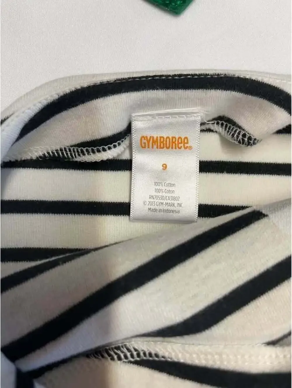 Gymboree Girls Size 9 Striped Sequin Heart Shirt & Hair Clip